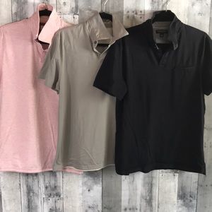3 Men’s Banana Republic Fitted Pima Polos